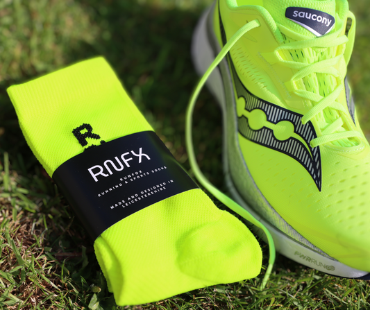 Neon Yellow Running Sock