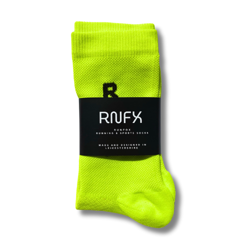 Neon Yellow Running Sock
