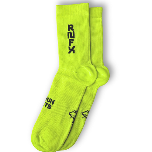 Neon Yellow Running Sock