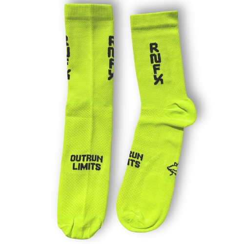Neon Yellow Running Sock