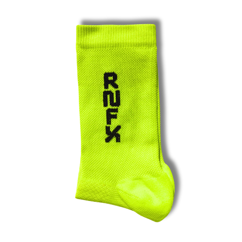 Neon Yellow Running Sock