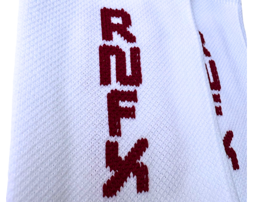 Burgundy and White Running Socks