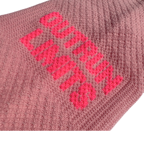 Neon Pink Running Socks